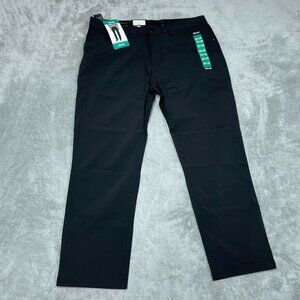 Kirkland Signature Mens Black Pants Size 38x29 Polyester Blend Slim Fit a0647